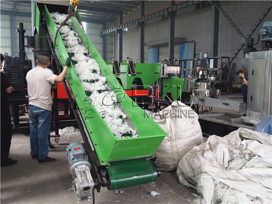 PE Film LDPE Plastic Granulating Line Bag Recycling Machine 400kg H